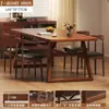 Mesa de Comedor Rectangular Estilo Nórdico para Apartamentos Pequeños Juego de Mesa y Sillas de Comedor Mesa Estable Soporte en Forma de X Mesa de Negociación