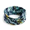 Diadema Bohemio Ins Versátil Elegante Nudo Cruzado Diadema Deportiva de Yoga Estampada Versión Ancha para Mujeres con Coronilla Alta