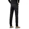 Jeans Masculino Slim Fit de Perna Reta Espesso Estilo Europeu Leve para Negócios com Forro de Lã, Calça Longa Quente e Elástica