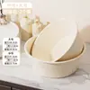Bacia Plástica Espessa para Dormitórios Estudantis, Bacia para Banho de Bebê, Bacia para Lavanderia, Bacia de Lavagem Extra Grande para Venda por Atacado com Texto Impresso, Bacia para Cozinha