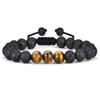 Popular Pulsera Trenzada de Piedra Ojo de Tigre Amarillo Natural de 8 mm para Mujer, Pulsera Hecha a Mano con Cordón Encerado Ajustable, Ágata Jade de Venta Caliente
