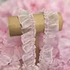 Lolita Satén de Nieve Plisado Encaje DIY Vestido de Muñeca Tela para Cortina con Borde de Espejo Lo Material para Paraguas