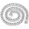 Collar de cadena cubana de aleación de 13 mm para hombre europeo y americano, cadena cubana de aleación de 13 mm con diamantes completos, collar de rap con personalidad, accesorios de collar de diamantes de imitación exagerados, collar para hombre