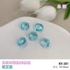 K9 Hielo Transparente Arte de Uñas Diamante Joyería Verde Oliva Azul Claro Marino Rosa Huevo de Paloma Base de Ángulo Recto Largo Forma Especial Diamante