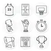 Hk121-T Pegatinas Redondas Decorativas de Baloncesto Pegatinas Selladoras Adhesivas para Sobres de Tarjetas de Felicitación Pegatinas Decorativas de Estrategia de Baloncesto