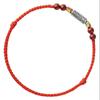 Atacado lucky koi prata esterlina corda vermelha pulseira tornozeleira feminina natural cinábrio animal ano coelho sorte contas pulseira tecida