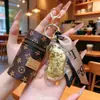 Colgante de Bolso de Oro Puro 999 Llavero de Oro Bolso Eres Rico Cuerda a Cuadros Minibolso Regalo Versátil para Novia