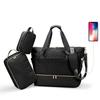 Bolsa de Viagem Transfronteiriça de Três Peças para Curta Distância, Bolsa de Ombro Portátil, Bolsa Fitness com Separação Seco e Molhado, Compartimento para Sapatos, Bolsa Mamãe de Grande Capacidade