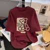 Camiseta de Manga Corta de Algodón Puro para Mujer 2026 Estilo Coreano Holgada Talla Grande Camiseta Casual Versátil para Mujer Top Camiseta de Algodón de Bambú para Mujer