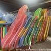 Accesorios de tobogán para gran patio de juegos infantil, tobogán de barril en espiral de empalme simple y doble, piezas de plástico