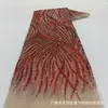 Tela para vestido con lentejuelas, encaje, tul, rayas de malla, parte inferior, lentejuelas, encaje, tul MN673