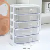 Caixa organizadora de gaveta para mesa, organizador transparente multicamadas com grão fino para material de escritório, itens diversos e cosméticos, atacado do fabricante