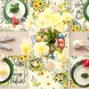 Zc093 Mantel de Mesa de Pascua Mantel de Mesa Fiesta Tema Festivo Hogar Sala de Estar Tapete de Mesa Girassol Manteles Individuales Decorativos