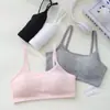 Nuevo estilo popular: Camisola de tirantes ajustables con copas extraíbles, diseñada para niñas en etapa de desarrollo, adecuada para estudiantes de secundaria, venta al por mayor desde el fabricante