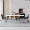 Mesa de comedor de losa de roca, adecuada para casas pequeñas, diseño moderno y minimalista, que irradia una sensación de lujo, ideal para salas de estar y comedores, completa con juego de mesa y sillas, estilo minimalista italiano