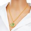 Colgante de ojo de gato chapado en oro de 24 quilates de Xin Decoration Industry, joyería vietnamita Sha Jin, colgante de dragón de jade malayo, accesorios de latón vintage para mujer