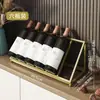 Suporte de Vinho Tinto, Prateleira Inclinada para Exibição, Armário de Vinho, Suporte para Garrafas de Vinho, Luxo Acessível, Arte em Ferro de Alto Padrão, Enfeites de Suporte de Vinho para Casa