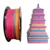 Filamento PLA para Impresora 3D Doble Color Dorado Luminoso Seda Material FDM 1.75mm Arcoíris