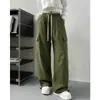 Calça de trabalho tendência estilo americano em puro algodão, estilo casal combinando, nova coleção primavera/outono, casual e esportiva, modelagem solta, design de perna reta