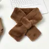 Cachecol Feminino Outono e Inverno Menina Fofa Versátil Estilo Coreano Fashionável Pelo Pelúcia Imitação Pelo de Coelho Rex Estudante Aconchegante Espesso