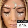 Pegatinas Faciales Transfronterizas con Tatuajes de Diamantes, Pegatinas de Tatuajes Impermeables, Pegatinas Faciales Ecológicas, Pegatinas para Cejas, Pegatinas Faciales de Mascarada Facial con Diamantes
