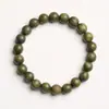 Pulsera Original de Sándalo Verde para Mujer, Pulsera Estilo Bosque para Estudiantes, Suave y Elegante, Cuentas de Oración Budista, Pulsera de Sándalo Loto Círculo Único de Juez