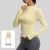 Nova Chegada de Outono Feminino Emagrecedor Justo Manga Longa Roupa de Yoga para Uso ao Ar Livre Corrida Fitness Esportes Jaqueta de Yoga