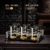 Copo para baijiu estilo chinês de duas liang, luxo leve de alta qualidade, copo pequeno de vidro para licor forte de 2 liang com escala, copo de shaojiu huangjiu de uma liang