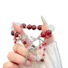 Nuevo Pulsera de Borla con Cuentas de Estilo Chino, Exquisita y a la Moda, de Nicho, Bidimensional, Lujo Ligero, Versátil, Apilable, Pulsera de Cuentas Impresionantemente Hermosa