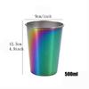 Ins Estilo colorido Aço Inoxidável Copa Outdoor Camping BBQ Beer Cup Travel Portable Water Cup Café Gargarejo