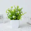 Flor artificial, planta verde, pequeños adornos para interior, sala de estar, hogar, plástico artificial, flor artificial, bonsái, decoración, flor, bonsái, decoración