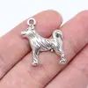 25x 23mm 2.8g plata antigua accesorios para collar pulsera DIY colgante de animalito lindo cachorro