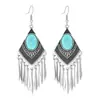 Pendientes Geométricos Populares de Aleación Estilo Resort de Playa para Mujeres Acrílico Turquesa Textura de Moda Pendientes al por Mayor