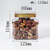 Botella de Plástico Transparente Cuadrada para Comida de Mascotas Carne Seca Avena Granos Nueces Pecanas Cocina