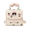 Bolsa Infantil 2026 Novo Estilo Coreano Mochila 3D com Laço e Bolinhas Estilo Escolar Menina para o Dia a Dia Mochila de Desenho Animado