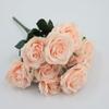 Ramo de rosas de simulación de comercio exterior, flores falsas, decoración del hogar, accesorios de fotografía, rosas, 10 rosas rojas