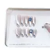 Nai Zi Unhas Vestíveis Feitas à Mão Nova Coleção Primavera/Verão Azul Gelo Transparente Diamante Elegante de Alto Padrão Gelo Transparente Tridimensional Olho de Gato Adesivos para Unhas