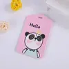 Funda protectora para tarjeta de comida de estudiante de dibujos animados de PU, cubierta para insignia de fábrica, cubierta para tarjeta de exposición, cuero suave, impresión a color de LOGO, cubierta para tarjeta de acceso