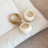 Set de Anillos Geométricos de Resina, Anillo de Dedo Índice Dopamina de Gama Alta de Nicho, Anillo de Joyería Sencillo y Moderno de Moda