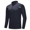 Roupas esportivas masculinas de secagem rápida, gola alta, manga comprida, zíper médio, camisa polo, roupas de treinamento justas, logotipo personalizado