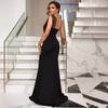 Vestido de noche elegante, ajustado, largo, sin mangas, color sólido, para comercio exterior transfronterizo, 2022