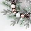 Decoraciones navideñas traje transfronterizo rosa PE aguja de pino galvanizado bola plástico piña ratán Anillo guirnalda navideña Ratán