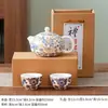 Juego de Té Cerámico Souvenir Juego de Té Kung Fu Regalo Hogar Oficina Tetera Taza de Té Una Tetera Dos Tazas