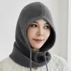 Cachemira 2026 Otoño/Invierno Nuevo Estilo para Mujer Calentador de Cuello con Protección para Orejas Bufanda Integrada con Capucha Pasamontañas Gorro Pulóver