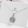 Colar Transfronteiriço com Pingente Redondo de Diamante de Zircônia Completo Moda Europeia e Americana Atacado Corrente Curta para Clavícula Colar Feminino Europeu e Americano