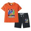 Ropa Infantil de Rainbow Friends para Niños y Niñas Traje de Verano Algodón Puro para Niños Verano Nuevo Camiseta de Manga Corta Shorts Conjunto de Dos Piezas