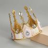 Ventas Directas de Fábrica Transfronterizas Corona Tiara Decoración de Pastel de Cumpleaños Adornos de Ramo Tiara Nupcial Vestido de Cumpleaños de Reina