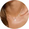 Moderna Cadena para Clavícula con Colgante de Letra Inglesa de Lujo Ligero Versátil Joyería Versátil de Nicho para Mujer Suministro al por Mayor