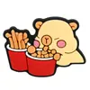Flores de Sapato Série Capivara para E-commerce Transfronteiriço, Acessórios Criativos de Fivela de Sapato Cartoon de Comida, Acessórios Removíveis para Tamancos