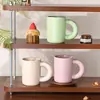Taza Gruesa Personalizada con Asa Gruesa, Taza de Agua de Cerámica Impresa con Logo, Taza de Café Mate Esmerilado, Personalización con Foto, Transfronterizo
